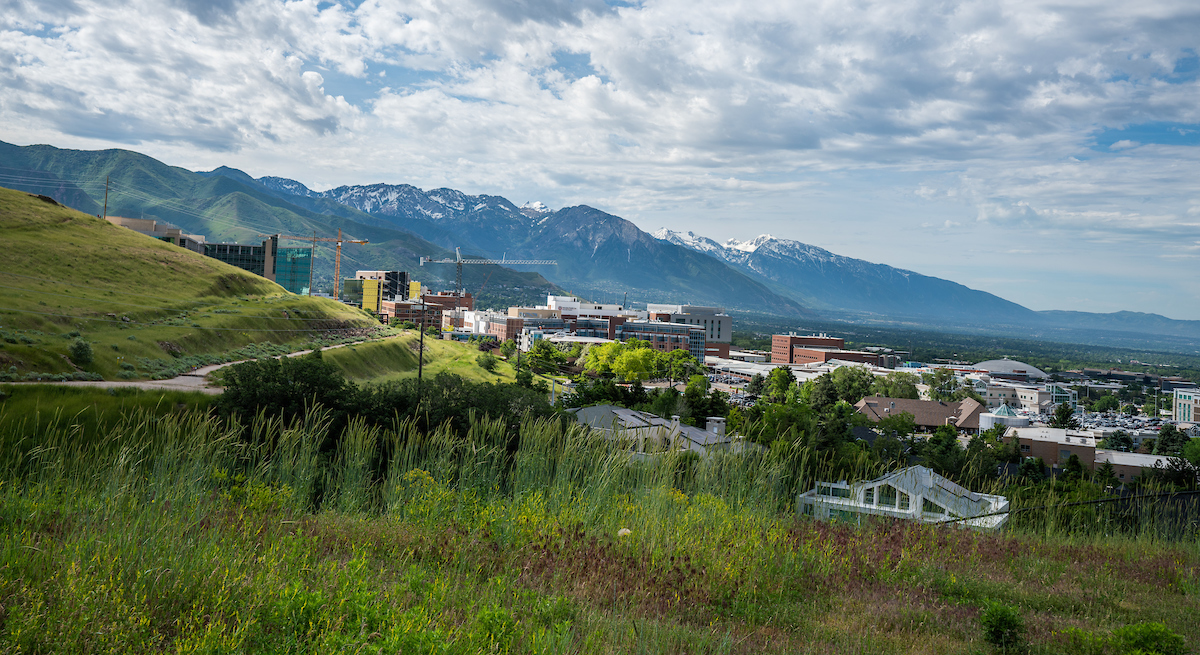 Bonneville Shoreline trail overlooking the University of Utah campus