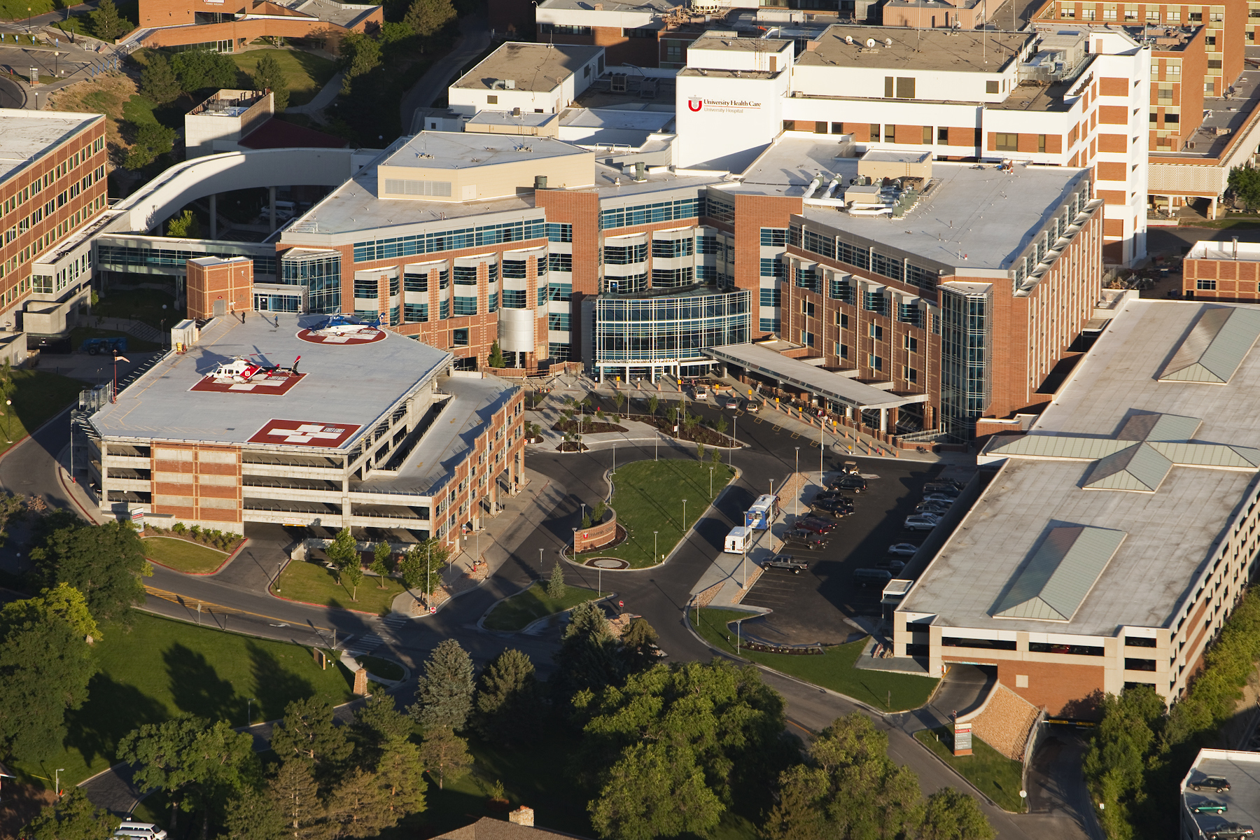aerial view of the University of Utah Hospital