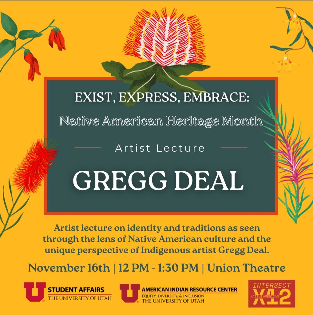 Exist, Express, Embrace; artist lecture Gregg Deal