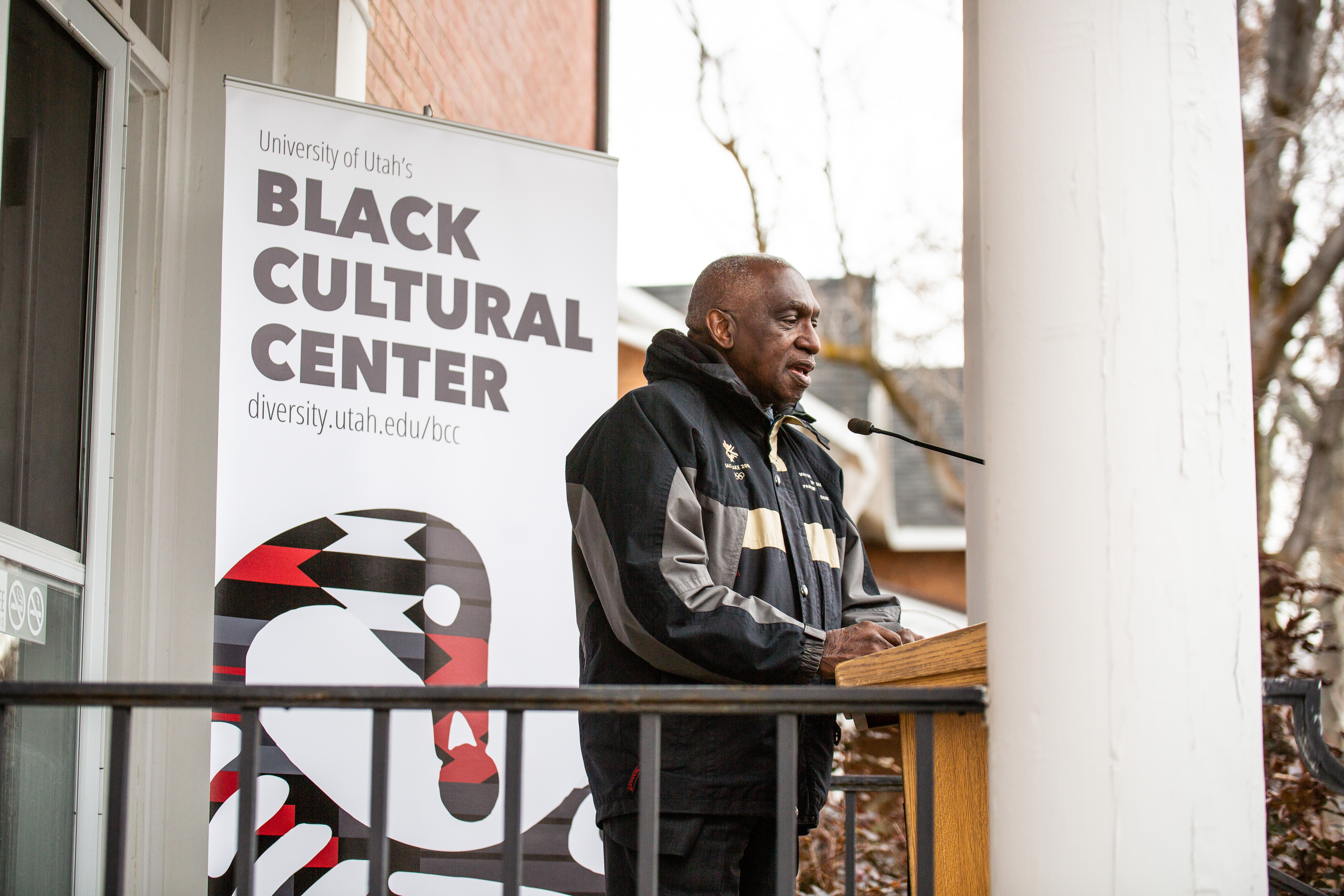 Pastor France A. Davis, Calvary Baptist Church, speaks at the Black Cultural Center in Salt Lake City, Utah University of Utah, 95 Fort Douglas Blvd. (Bldg. 603)